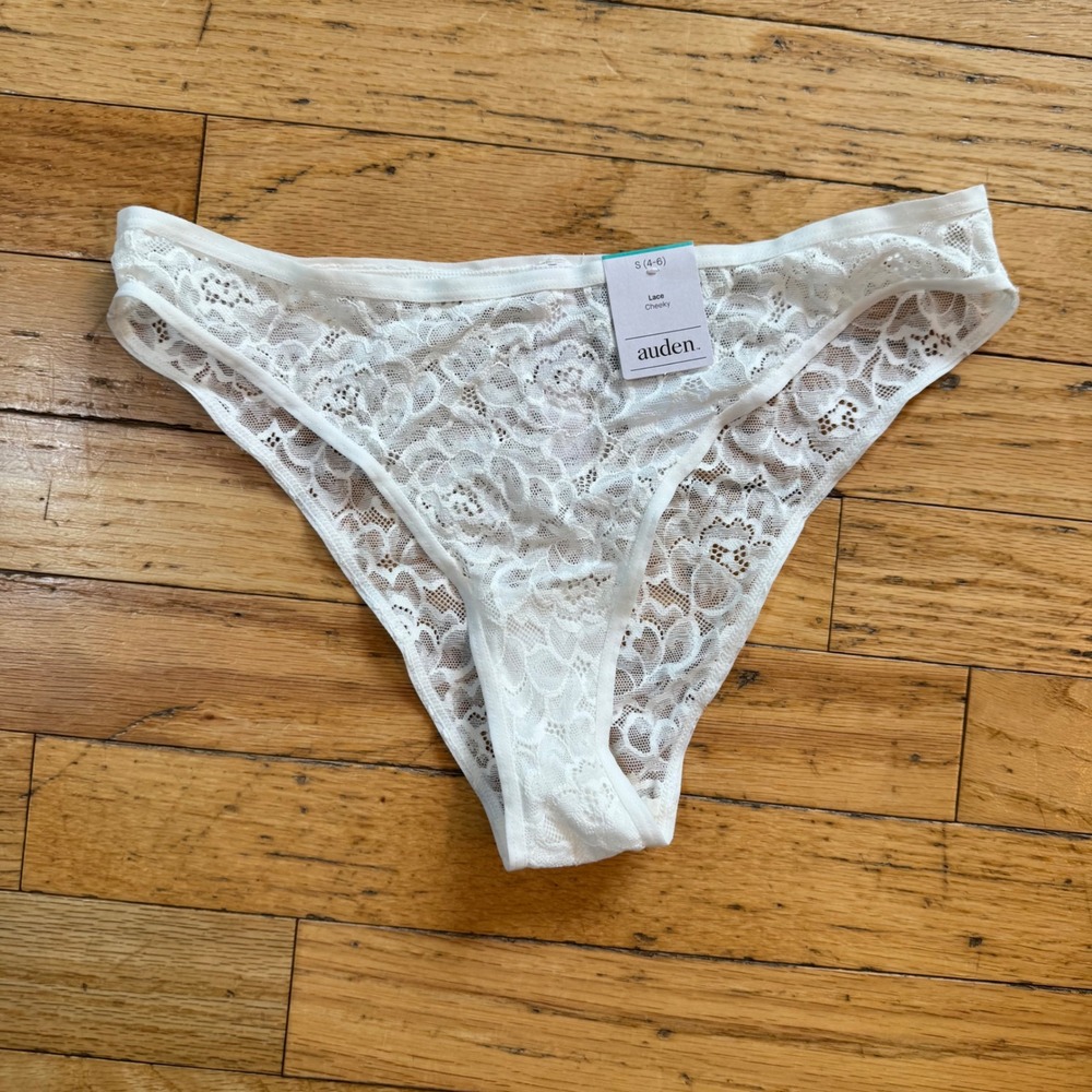 Auden White Lace Cheeky Panties Floral Underwear Small 4-6 Target